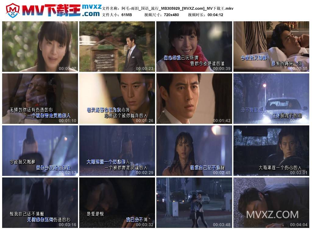 阿毛-雨泪_国语_流行_MB305929